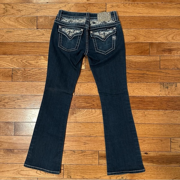 Miss Me Glitter Boot Stretch Jeans Size 27 STYLE JE8178BX - Picture 5 of 15
